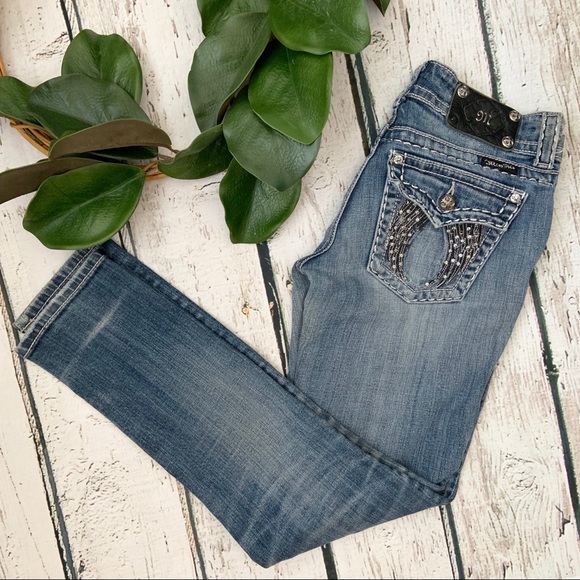 Miss Me Denim - Miss Me Skinny Denim Jeans Size 27 Flap Pocket
